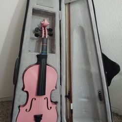 Pink Violin And Case