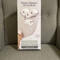 Better Homes & Gardens Matte Black Toilet Paper Holder With Storage