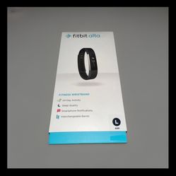 NEW Fitbit Alta Black Wristband Size L Never Been Open Fitness Wristband 