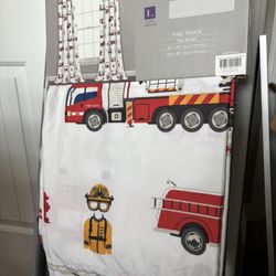 Fire truck window Curtains 