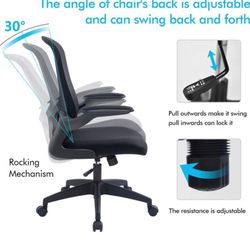 Ergonomic Desk Chair with Adjustable Height, Swivel  And Lumbar Support 