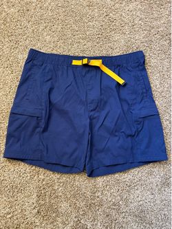 The North Face Belted Athletic Hiking Shorts Mens Size XXL Navy
