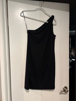 Gap Black One-Shoulder Mini Dress size medium