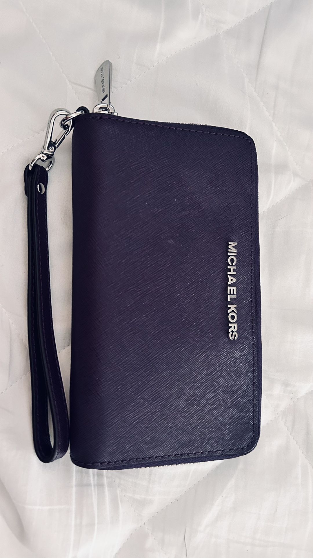 Purple MK wallet Wristlet