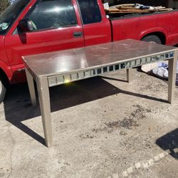 OBO Mirrored table 67 x 40, SW 77036, $25 toy Train TABLE, leather arm Chair, more