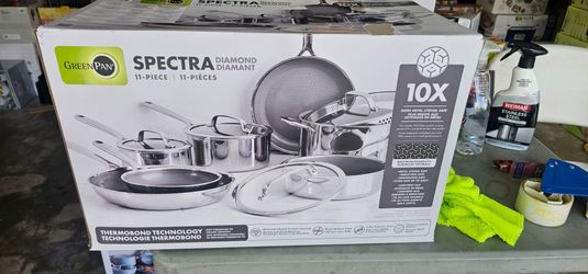 Read description greenpan Spectra diamond stainless steel 11 piece set