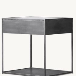 Brand New RH Gramercy 24” Side Table with drawer