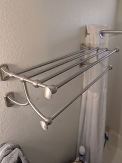 Brushed Nickel Bathroom Fixtures/Hardware Set