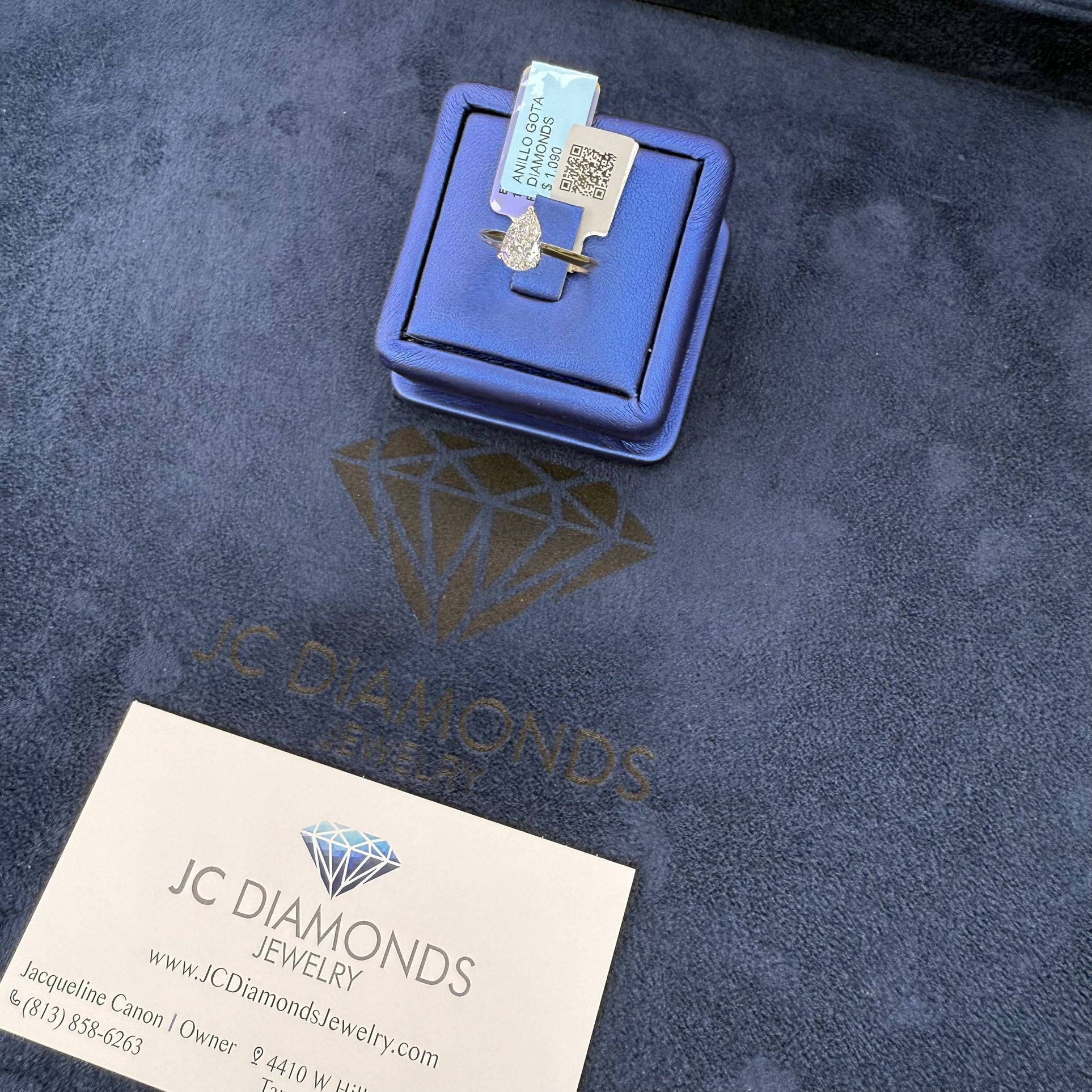 Ring Engagement Lab Diamonds 💎 1 ,5 Karat Stone Center Stone