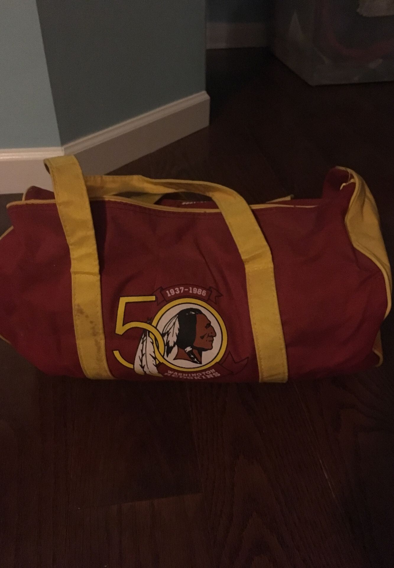 Washington Redskins 50th anniversary duffel bag