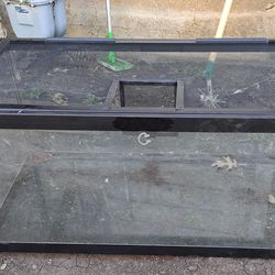 Glass with black lid