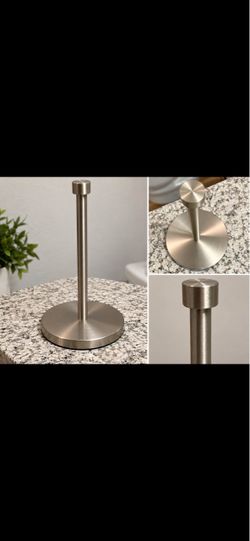 Brushed Stainless Steel Paper Towel Holder – Modern