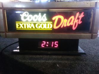 Coors lighted clock