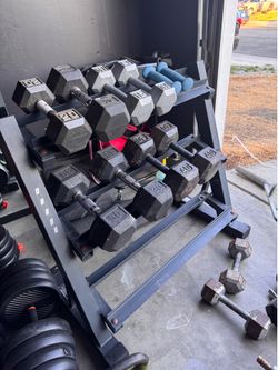 Dumbbells plus rack