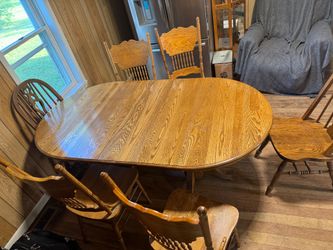 Kitchen table.