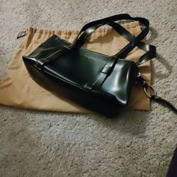 Nannini Black Leather Italian Handbag
