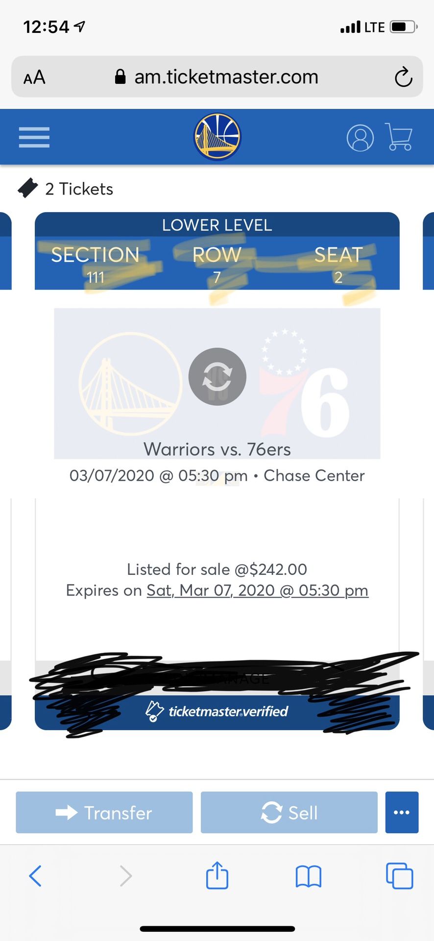 Warriors tickets