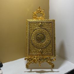 Gold Holy Quran Box/case/with stand 