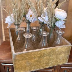 Clear Hammered Glass Pebbled Texture Decorativ Bottle 5 $ Each