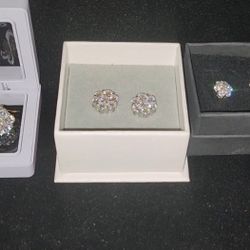 Flower Cluster Moissanite Earrings