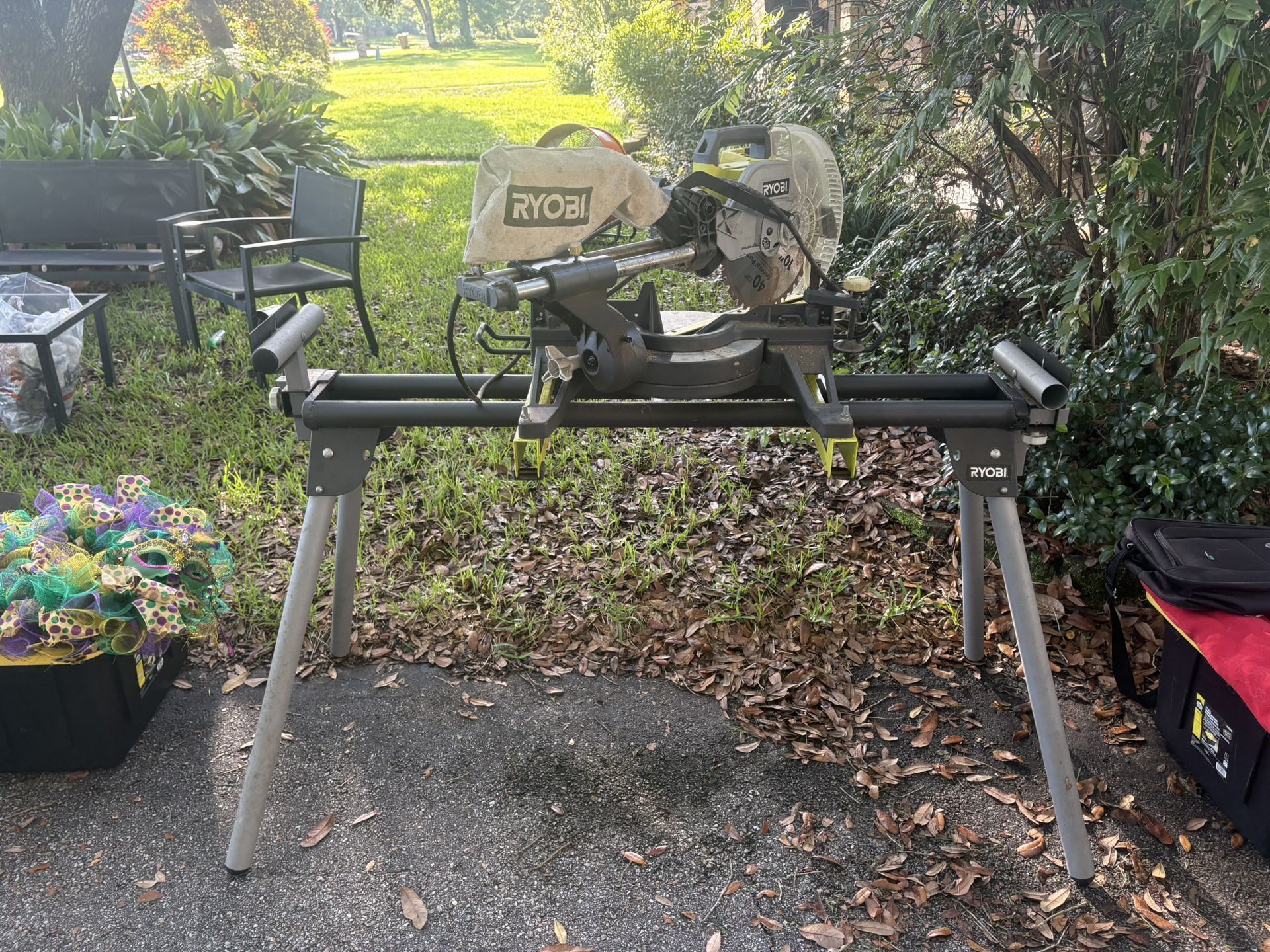 Ryobi Miter Saw With Saw Horse