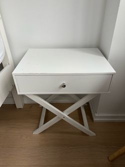 White Wooden Night Stand