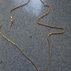 14k Gold Cut rope Chain 