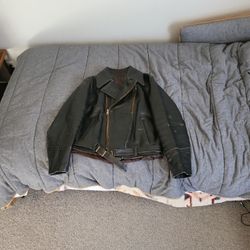 1950s Leather Jacket Chrome Tanned Leather Made In Germany