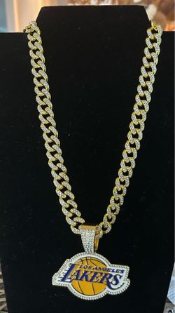 Los Angeles Lakers gold plated necklace