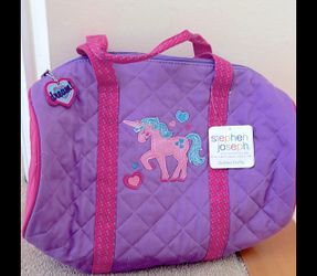 Stephen Joseph Quilted Duffle Unicorn - New