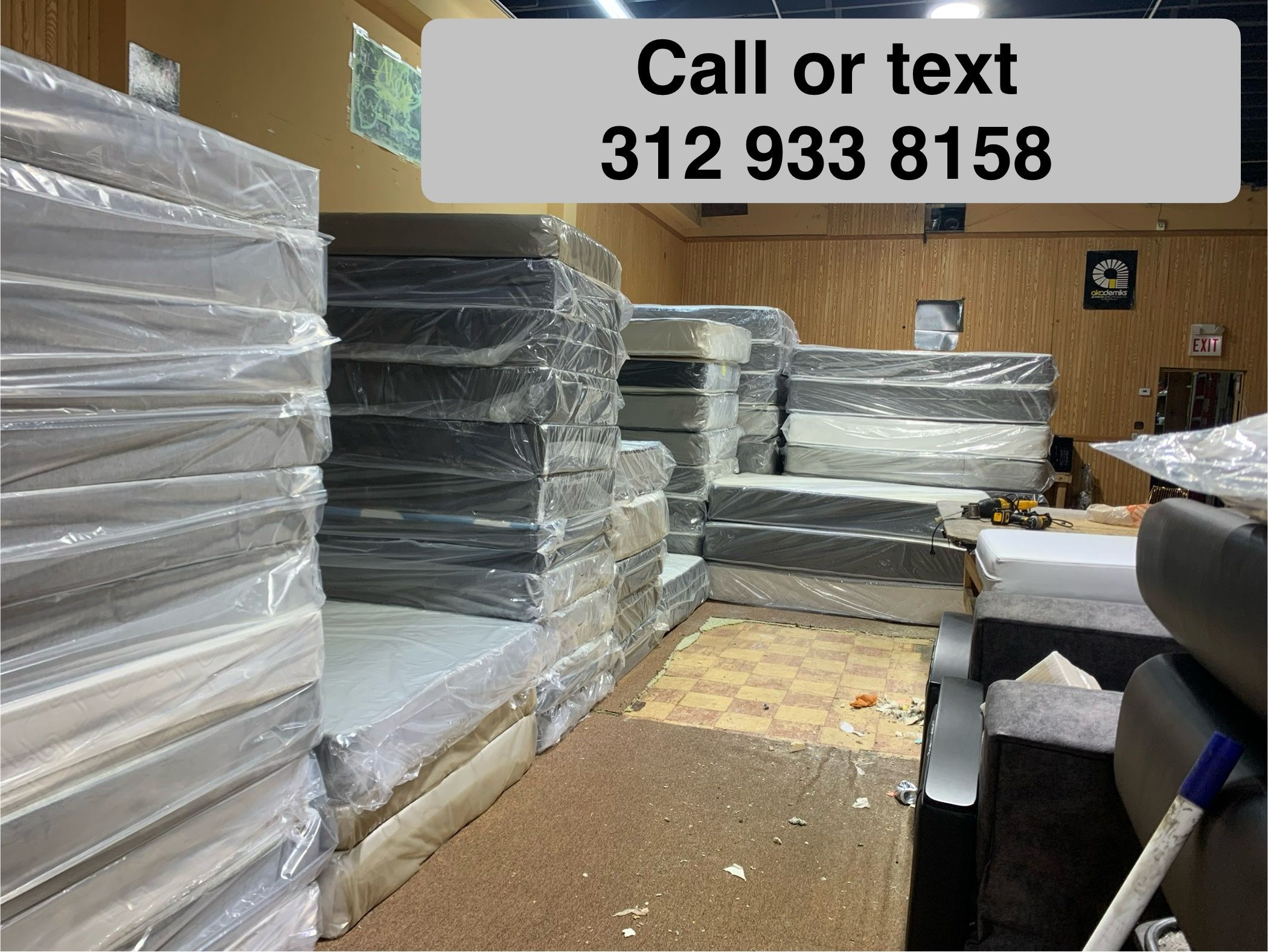 Mattress, Boxprings & Metal Frame. All Sizes Available. Excellent Quality. Affordable Prices. Twin At $99. Hablamos Español.