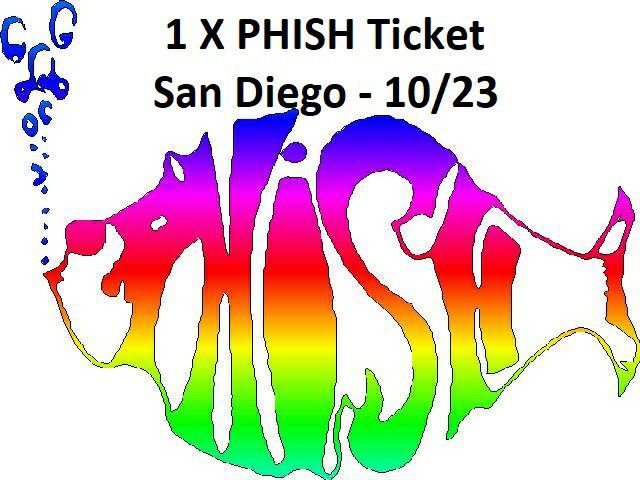 1 X  PHISH Lawn GA Tickets - San Diego 10/23