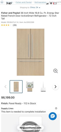 Range oven 48” , refrigerator 36”