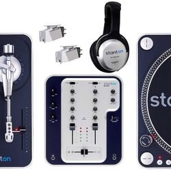 Stanton DJLab 2 - Dual Turntable and Mixer Package with Headphones