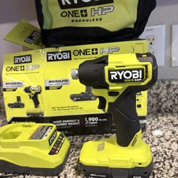 Ryobi 18v brushless 1/4 Impact Driver Kit 
