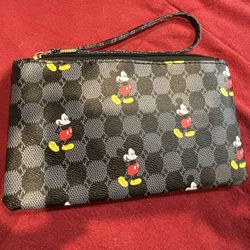Disney Mickey Mouse Wallet Long Zipper Cartoon Fashion Women Girls Coin Purses Anime Leather Clutch