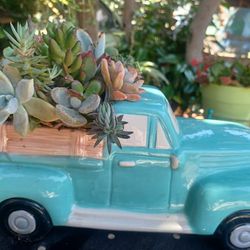 Pickup Truck Planter with  Succulents