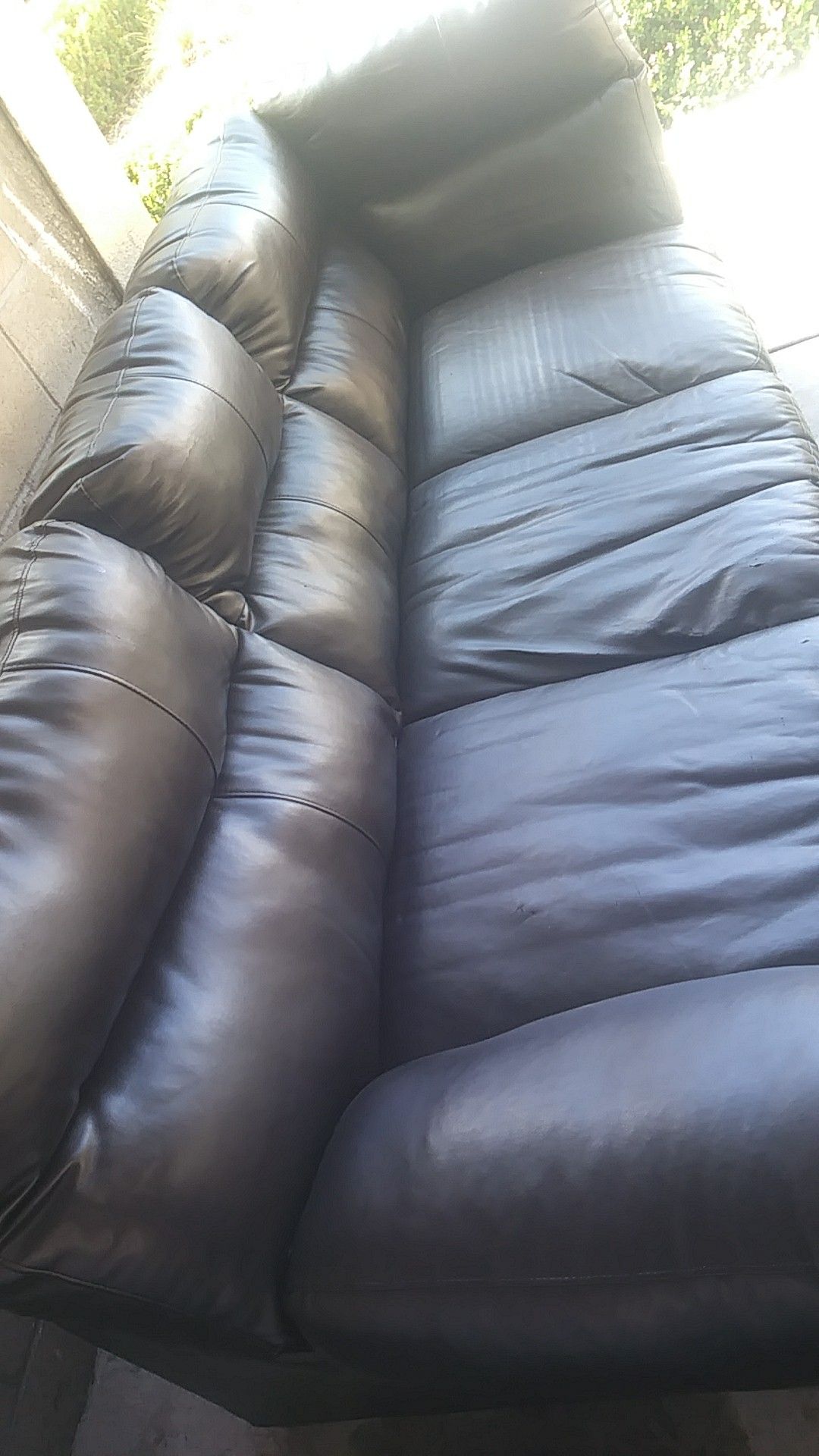 Faux Leather Couch