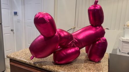Metallic Pink Balloon Dog Plush