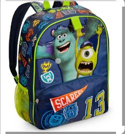 Newb Disney Monsters University backpack featuring character graphics of Sulley and Mike Wazowski.