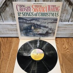 Vintage Crosby, Sinatra, Waring "12 Songs of Christmas" 1964 Vinyl Album!