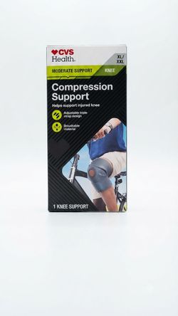 CVS Health Adjustable Compression Knee Support in size XL/XXL.CVS Health Knee Compression Support - Adjustable Triple Strap - Size XL/XXL - New