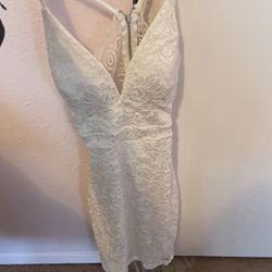 white sparkly dress XS