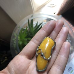 Antique Amber Pinch From Poland, Heavy