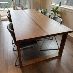 Oak Dining Table With 6 Chairs
