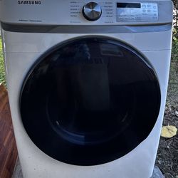 White Samsung Gas Dryer DVG45R6100W/A3 