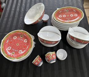 Vintage Len-Ting Melamine Ware Set for Sale, Made in Taiwan