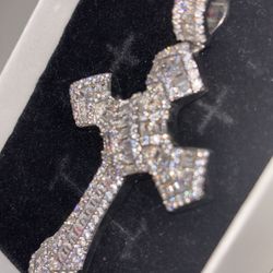 Moissanite Cross pendant 