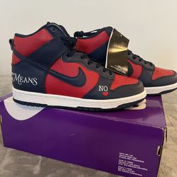 Nike supreme X Dunk SB High By Any Means - Red Navy Size 7.5
