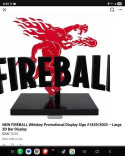 Fireball display brand new in box cost 220$ Selling 110$